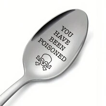 不銹鋼雕刻湯匙,用於咖啡和甜點,畢業禮物,生日禮物,適用於喜愛咖啡、甜點、麥片、冰淇淋、果醬的人 - 銀色 - 查看 2