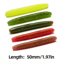 100 chiếc/gói Mồi câu cá 50mm/1,97in, Thích hợp cho Người đam mê câu cá - Nhiều màu - Xem 2