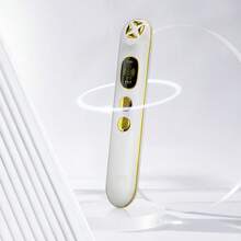 Rf臉部治療usb充電強3檔調節10000轉/分高頻臉部眼部美容按摩器,無線電頻黃金鍍層按摩頭,抗過敏護膚日常家用美容儀器 - 白色 - 查看 6