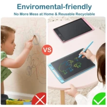 Lousa Mágica Tela Lcd Tablet Infantil De Escrever E Desenhar 10 polegadas. - Preto - Visão 3