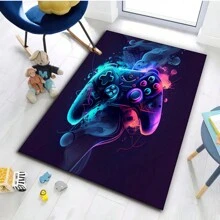 1 Pieza Alfombra En Forma De Controlador De Juegos Para Decoración Del Hogar En El Dormitorio O Sala De Estar - Multicolor - Ver 5