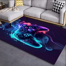 1 Pieza Alfombra En Forma De Controlador De Juegos Para Decoración Del Hogar En El Dormitorio O Sala De Estar - Multicolor - Ver 4