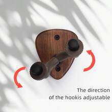 Walnut Wood Material Guitar Wall Mount Hanger Bracket For Acoustic Guitar/Electric Guitar/Bass/Ukulele, Musical Instrument Display Stand - Wood Color - View 3