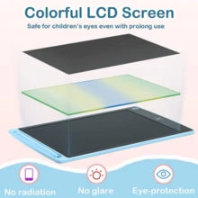 Lousa Mágica Tela Lcd Tablet Infantil De Escrever E Desenhar 10 polegadas. - Preto - Visão 6
