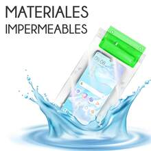 Funda Impermeable De Celular Bolsa Anti Agua Sellado Triple Natación Buceo - Verde - Ver 5