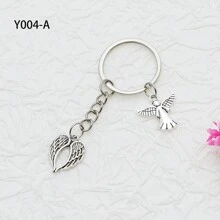 1入可愛波西米亞風金屬鑰匙扣,設有天使、星星、月亮和太陽圖案,是送給朋友、家人和摯愛的絕佳禮物 - Y004-G - 查看 2