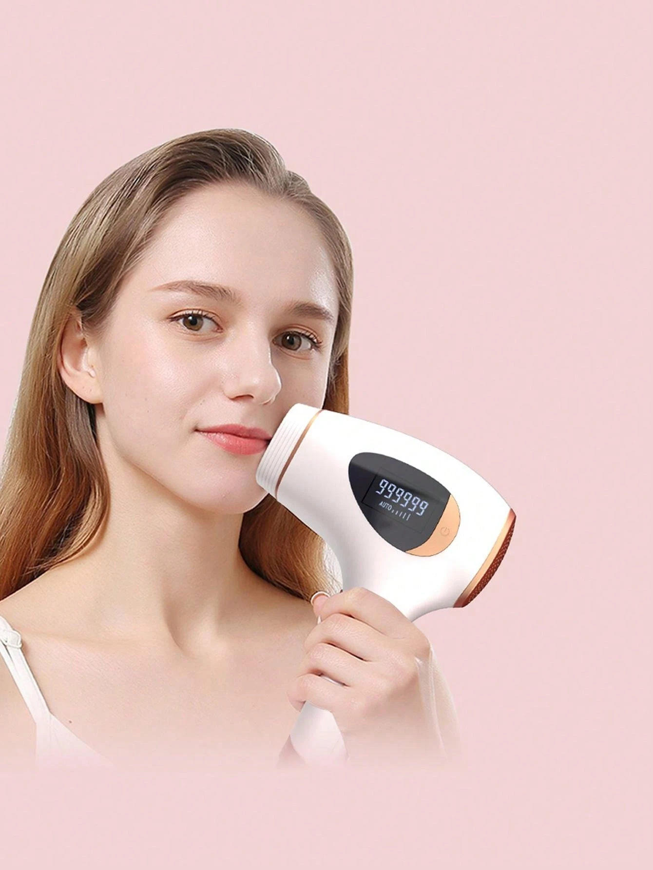 1pc White ABS Electric Epilator LCD Display 5 Levels Manual And