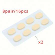 16pcs Kính mắt Mũi Tấm lót Giảm Áp lực Cầu Của Mũi Bọt biển Tấm lót Kính mắt Keo dán Siêu Mềm Nâng Mũi Tấm lót - Màu be - Xem 3