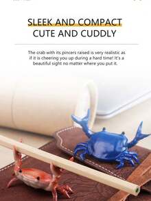 日本筆筒創意設計螃蟹造型手機支架筆筒眼鏡架牙刷架裝飾餐桌擺件筆放筆筒飾品 - 彩色 - 查看 7