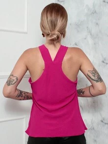 Women T-Shirts - 玫紅色 - 查看 2