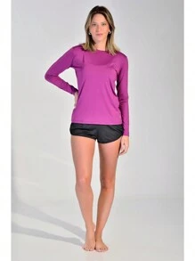 Women Sports Tees & Tanks - Purple - View 4