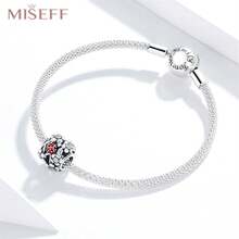 MISEFF 1pc 925 Sterling Silver Animal Insect Beads For Bracelet Necklace Unique Jewelry DIY Making Birthday Gift Women Gift Fashion Bead Jewelry - Apricot - View 3