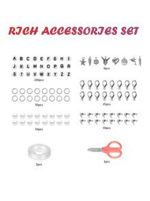 2400 件黏土珠手鍊製作套件,預科生友誼扁平聚合物珠珠寶製作套件,帶吊飾和彈力繩,女孩工藝品禮品套裝