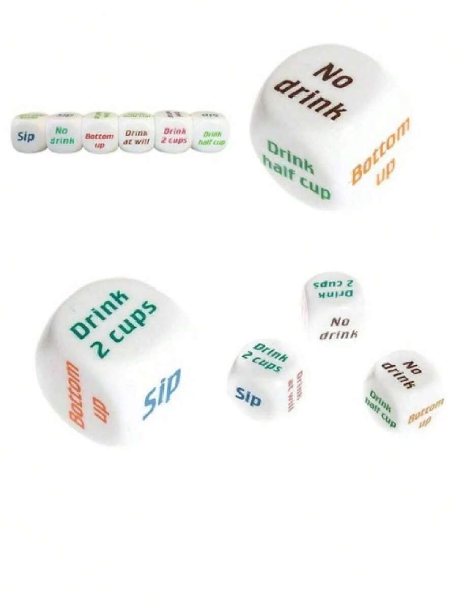 1pc English Drinking Dice Bar Ktv Entertainment Supplies - Multicolor - View 1