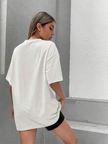 Camiseta Shine Moda feminina - Branco - Visão 2