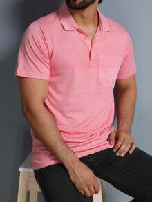 Men Polo Shirts - Hồng - Xem 3
