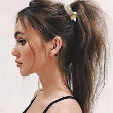 3pcs/Set Women's Gold Round Hair Clips With Rhinestones For High Ponytail Fixation, Anti-Slip, Suitable For Daily Wear, Home, Outdoor, Commute, Gift Elegant, School Hair Accessories For Women Claw Clips Hair Claws Hair Barrettes, School Stuff, Head Accessories, Hairpin - Gold - View 5