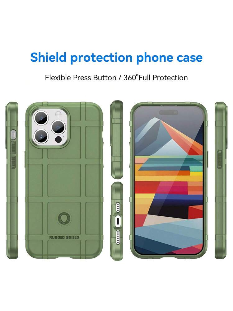 SEAHAI Cover Per Xiaomi 13 Con Supporto Pieghevole - Anti-Caduta Militare, Paraurti In Silicone Morbido, Verde