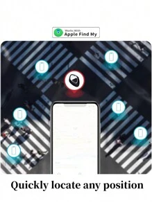 1入智慧型GPS定位器防丟盾形定位器，適用於Apple Find My App，ITag反丟提醒設備，用於汽車/鑰匙/寵物/孩童定位，Mfi認證的iOS系統智慧標籤，創意假日禮物 - 黑色 - 查看 2