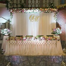 10ft Silk White Backdrop Drapes Curtain Wedding Ceremony Party  Window Decor - White - View 1