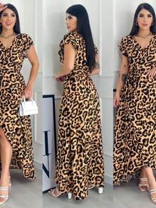 Women Dresses - Mocha Brown - View 2