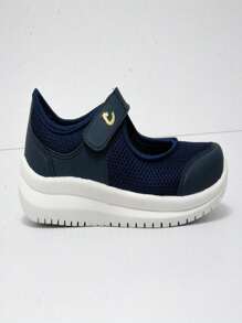 Women Wedge Sneakers - Navy Blue - View 2