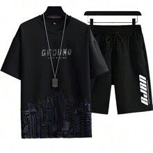 Conjunto De Playera Mangas Cortas Y Short Deportivo P/hombre