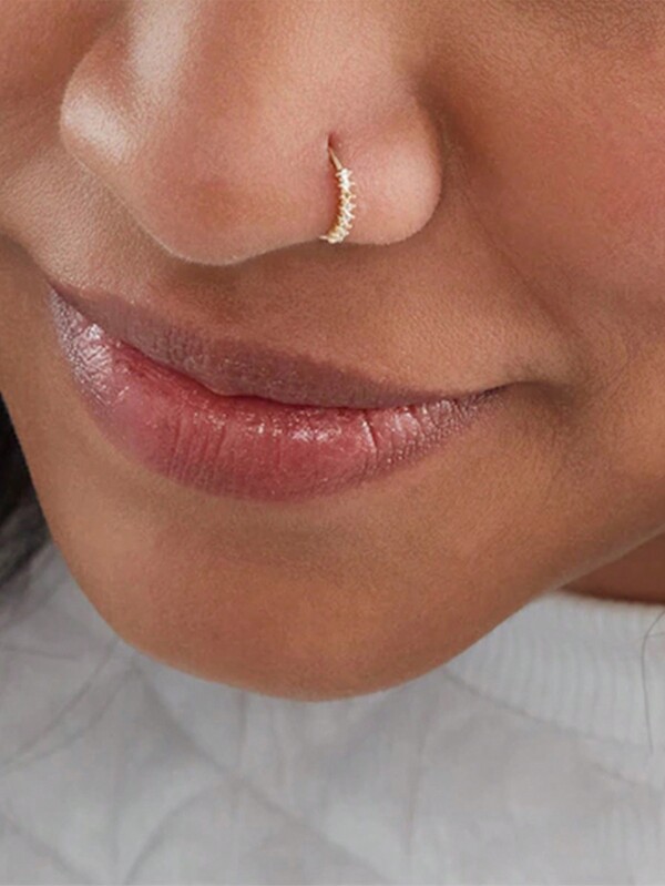 Ein Stück S925 Sterling Silber Nasenring Knorpel Piercing Ohrring Für Frauen Täglicher Schmuck Valentinstag