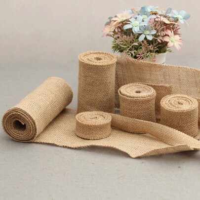 3-20CM Width 2M Natural Jute Roll Vintage Fabric Wedding Party Decorations Home Party DIY Decor Ribbon Supply Fast Delivery