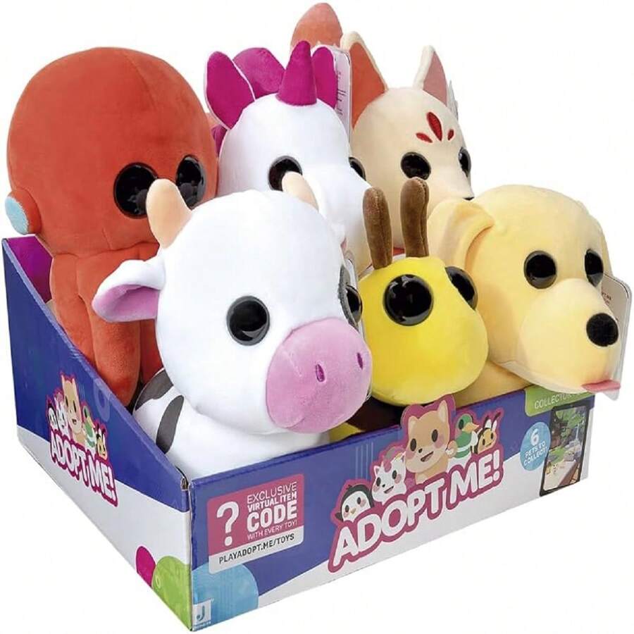 CAJA SOPRESA SE ENVIA 3 PELUCHE DE ORIGINAL ADOPT ME MEDIANO MODELO AL AZAR - Blanco - Ver 1