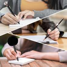 Set di 8 penne a sfera in metallo per il journaling Penne di cristallo diamantate con inchiostro nero e blu Penne da scrittura carine e fantasiose per donne Regalo per la casa e l'ufficio, Adatto per alunni, studenti, università