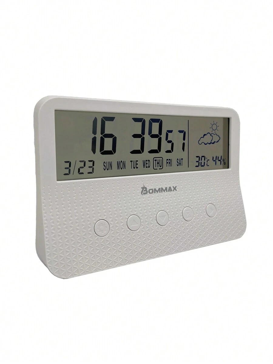 Relógio Despertador Digital de Mesa - A178 - Branco - Visão 1