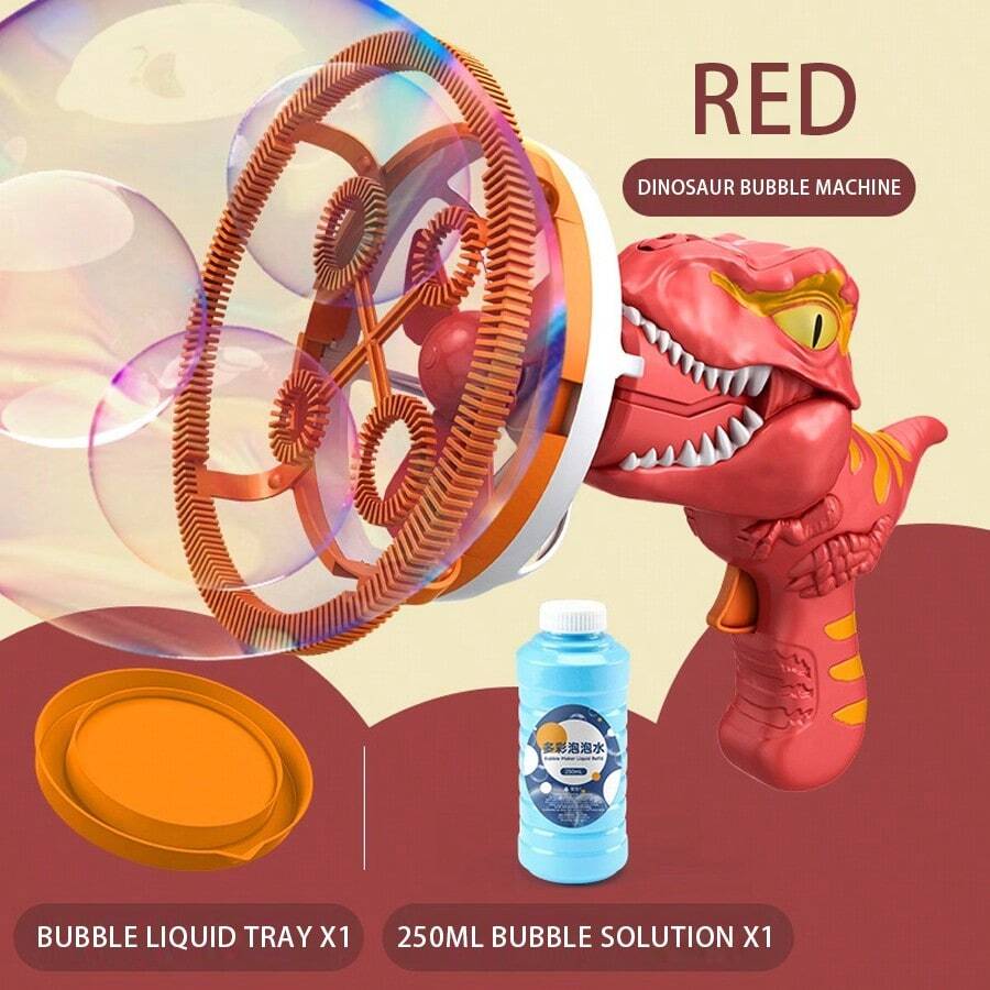 恐龍泡泡機,兒童用2合1電動泡泡槍和風扇泡泡機玩具