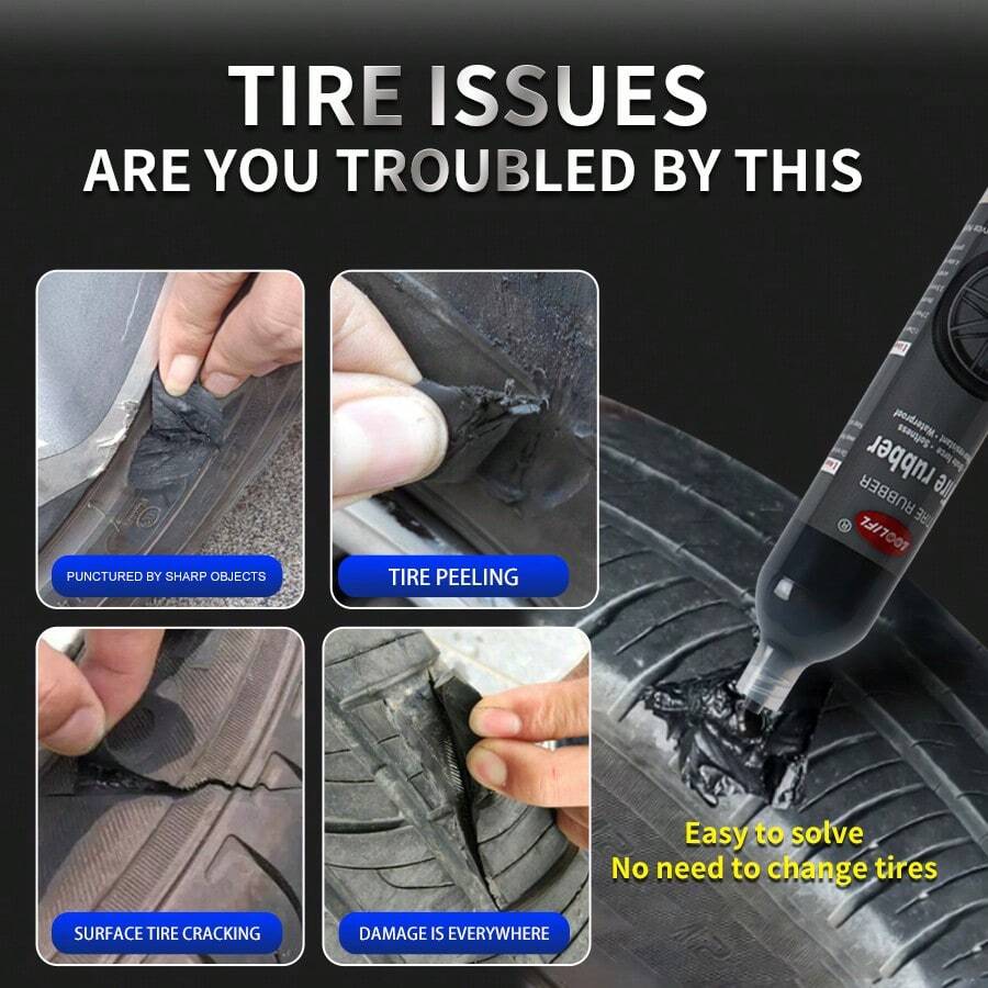 Loolifl Tire Repair Glue For Car, Motorcycle, Bicycle, Wheel, Puncture