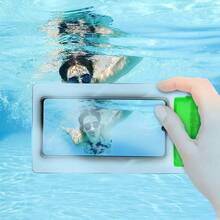Funda Impermeable De Celular Bolsa Anti Agua Sellado Triple Natación Buceo - Verde - Ver 1