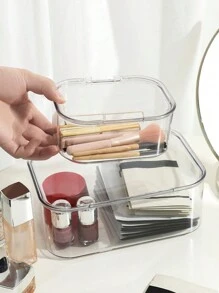 1个/极简化妆品收纳盒,面膜盒,透明化妆护肤盒带盖,防水防尘,适合冷藏,精美亚克力收纳盒,适用于房间、家居、卧室、浴室、住宅、粉色房间、客厅装饰、旅行用品、礼品袋、送给妈妈、爸爸、男士、朋友、老师的礼物、生日礼物、婚礼礼物、办公桌、置物架、配件、礼品盒、趣味礼物、收纳、珠宝盒、化妆刷收纳袋、化妆刷架、香水收纳盒、化妆包、送给女性的礼物、圣诞礼物、女性礼物创意、房间装饰 - 無色 - 查看 6