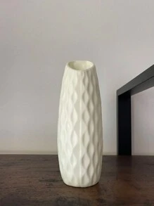 1pc Nordic Plastic Hydroponic Flower Pot Wall-Mounted Planter For Potted Plants Home Decor Vase - White - View 5