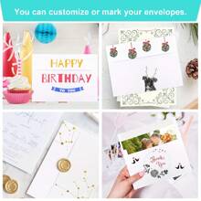 50 Packs 5x7 Envelopes, A7 Envelopes, 5x7 Envelopes For Invitations, Printable Invitation Envelopes, Envelopes Self Seal For Weddings, Invitations, Photos, Greeting Cards, Mailing - White - View 5