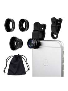 3 In 1 Cell Phone Lenses Kit For Photos With Fisheye, Wide Angle And Macro - 彩色 - 查看 1