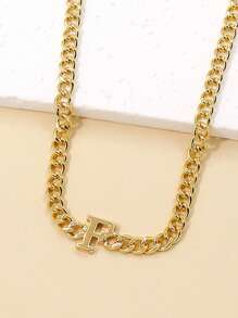 1 Thời trang Ins Lá thư Dây chuyền - Vàng - Xem 29