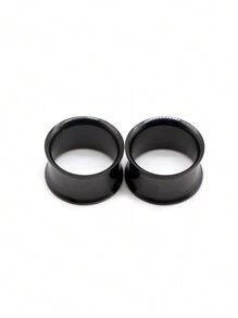 2 件耳塞套件不锈钢无螺丝适配耳塞隧道扩张器身体穿孔喇叭形耳环塞拉伸 - 擴耳器 - 查看 7