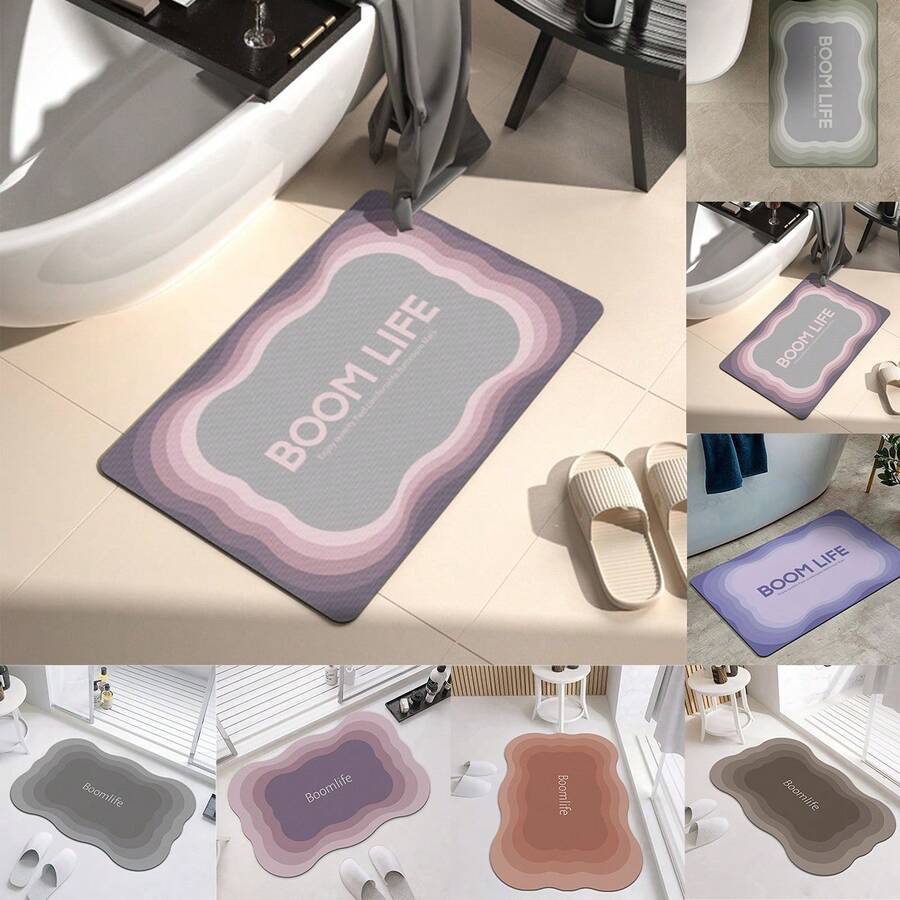 浴室廚房矽藻土墊吸水快乾防滑易清潔 - 綠色 - 查看 1