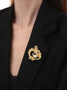 Luxurious Black Flower Design Rhinestone Brooch Valentines,Mom,Mother,Mother's Day,Gift - Black Flowers - View 14