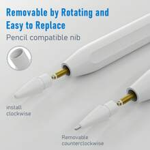 6pcs Durable Metal Pen Nibs- Compatible With Apple Pencil 1st/2nd Generation Gifts For Mother, Family, Friends, Birthday, Holiday Pen Accessories