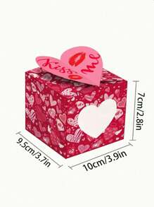 12入組情人節擁抱我糖果和餅乾禮盒,透明視窗禮品盒適用於浪漫晚餐,是情人節和新年給妻子和女友的完美禮物 - 彩色 - 查看 7