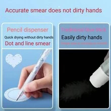 Glue Dot Pen, Push Style Planner Adhesive Pen, Quick-Drying Glue Refills For Journaling, Convenient Stationery For Children, Traceless Marker For Girls' Planners - Multicolor - View 2