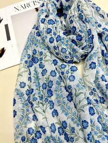 1pc New Arrival Simple Printed Women's Scarf, Versatile Shawl With Tassels For Fall, Winter, Spring, And Summer - White - View 6