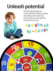 Set de 12 pelotas adhesivas y diana, juguete para interior/exterior para interacción entre padres e hijos, suministros para juegos de fiesta de cumpleaños