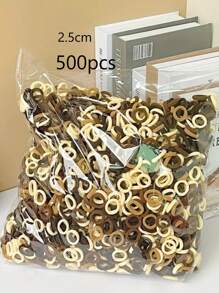 100入組基本迷你無縫髮帶，多色系，對頭髮友好，直徑2cm的小髮圈 - 直徑2公分 - 查看 25