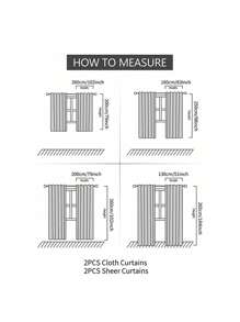 2pcs/Set European High-End Chenille Living Room & Bedroom Curtain Panel With Sheer Curtain And Drapery, Luxury Curtains - Brown - View 2